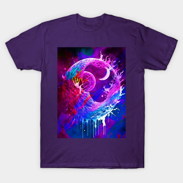 Abstract Moons T-Shirt by Whole Lotta Pixels